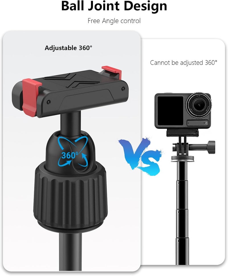 NEOSOU Osmo Action Tripod Stand with Magnetic Quick Release Adapter, 360 Rotation Mini Selfie Stick Extension Rod Handle Grip Monopod for DJI Osmo 360 Osmo Action 5 Pro 4 3 Accessories - Image 1